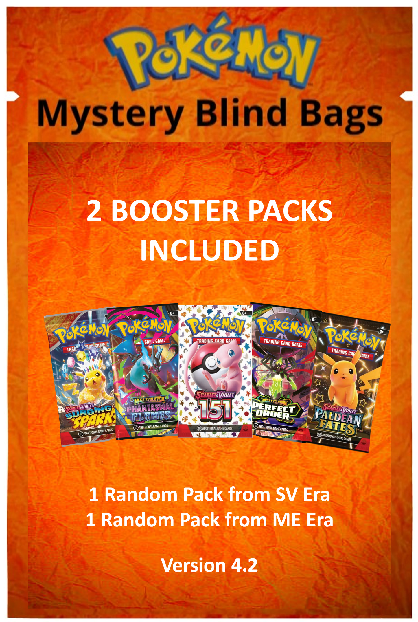 Pokemon Mystery Blind Bag V4.2 - 2 Random Packs