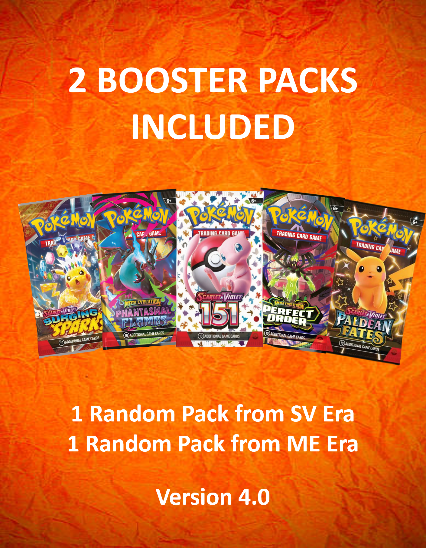 Pokemon Mystery Blind Bag V4.0 - 2 Random Packs